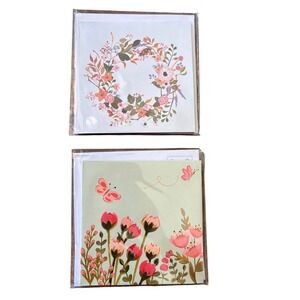2 Happy Birthday Floral Botanical Cat Wreath Treasures Pop-Up Greeting Cards BFF